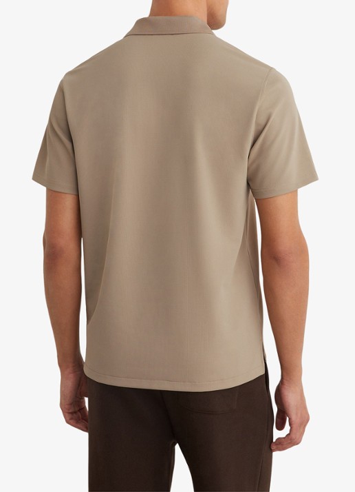 Reiss DOVER polo met structuur - achterkant 3 beige