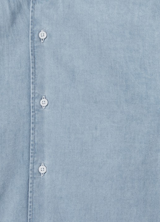 Reiss Draper casual overhemd met cut away boorden - detail 2 lichtblauw