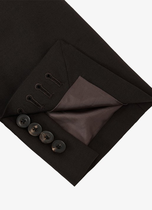 Reiss Dream double-breasted regular fit colbert in wolblend  - detail 3 donkerbruin