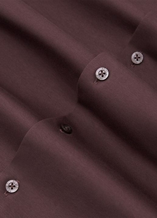Reiss DUKE Air-Water Cotton Slim-Fit Shirt - detail 5 cranberryrood