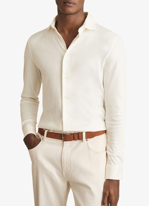 Reiss Duke slim fit overhemd van jersey