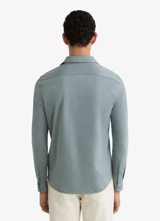 Reiss Duke slim fit overhemd - achterkant 2 steel blue / blauw