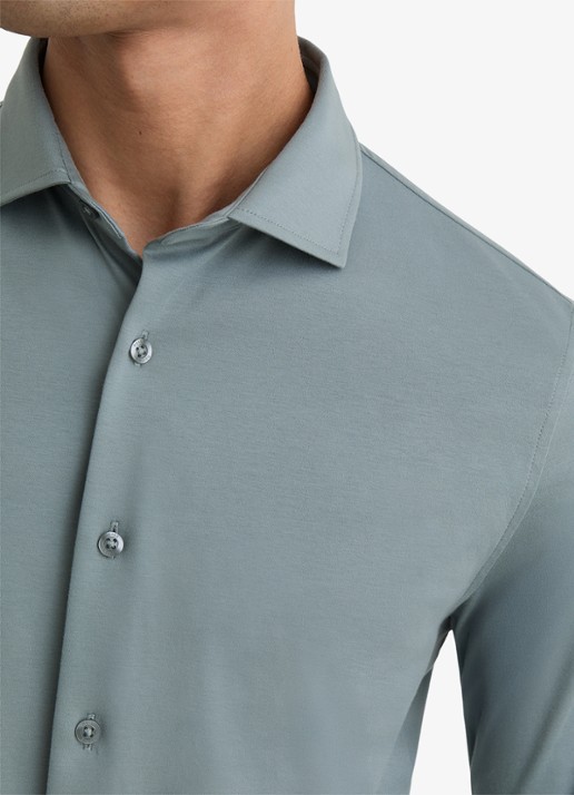 Reiss Duke slim fit overhemd - detail 4 steel blue / blauw