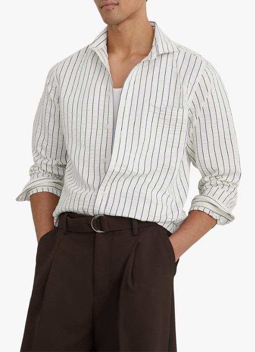 Reiss Dupree regular fit overhemd met streepprint en borstzak