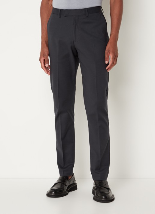 Reiss Eastbury slim fit chino met steekzakken  - detail 2 staalblauw