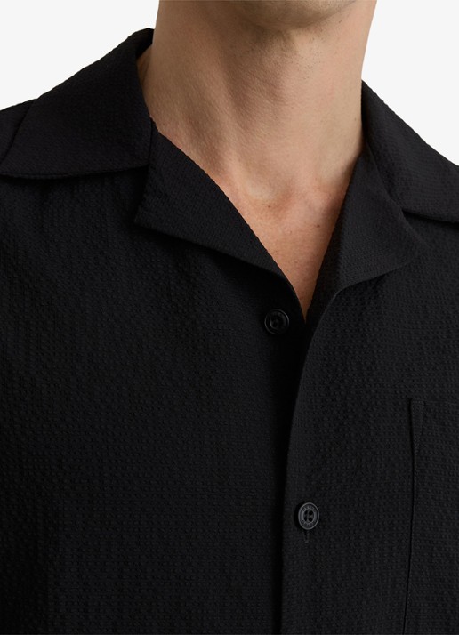 Reiss Eclipse regular fit overhemd met borstzak - detail 4 black / zwart