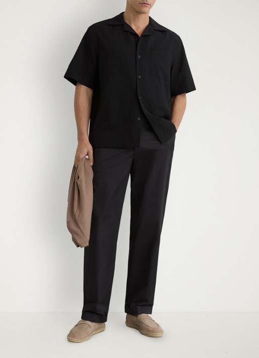 Reiss Eclipse regular fit overhemd met borstzak - voorkant 2 black / zwart