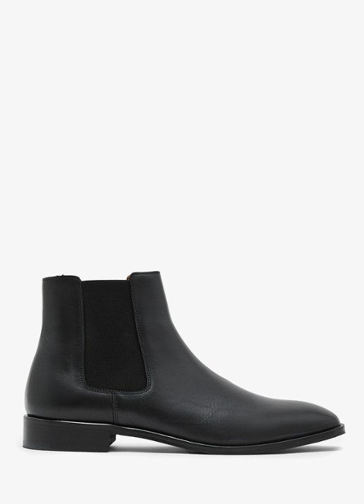 Reiss Elba chelsea boot van leer