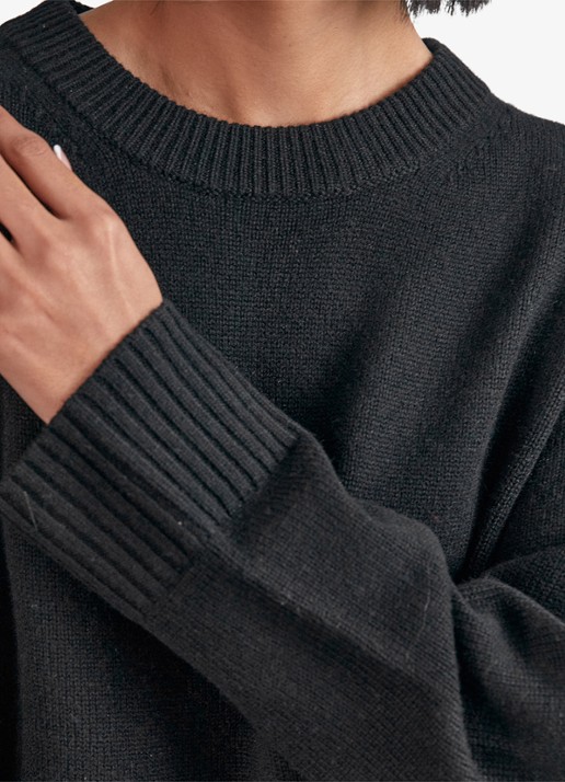 Reiss Ella fijngebreide trui in wolblend - detail 2 black / zwart