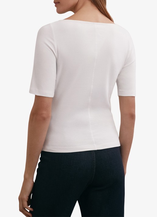 Reiss Ellie T-shirt met boothals - achterkant 6 wit