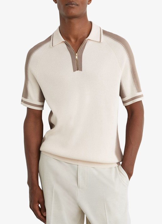 Reiss Elmers regular fit polo met colour blocking