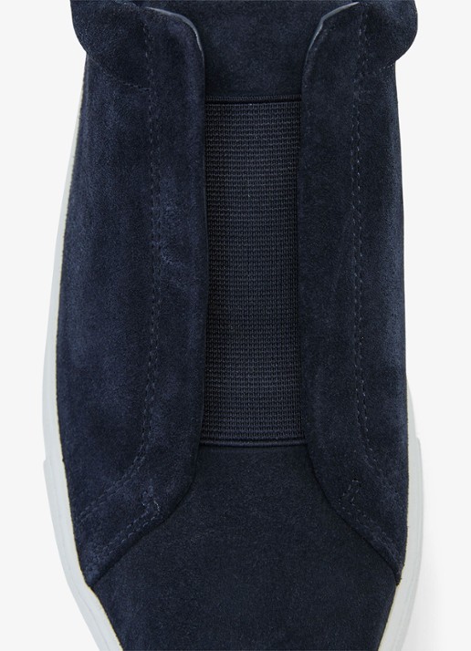 Reiss Emil sneakers van suède - detail 2 dark navy / blauw