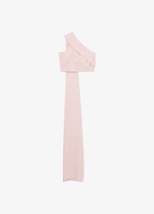 Reiss Emilia one shoulder top met sjaalkraag