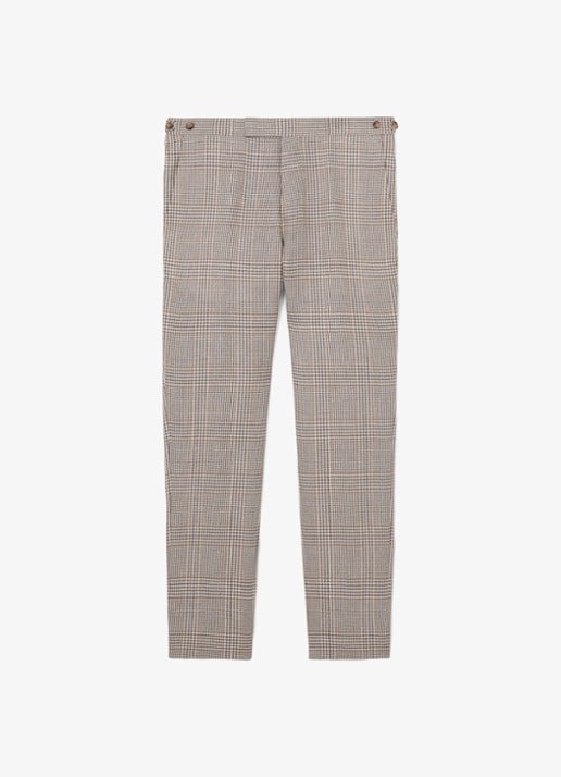 Reiss Epson regular fit pantalon in wolblend - voorkant 2 bruin