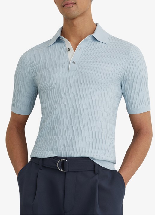 Reiss Era polo met structuur