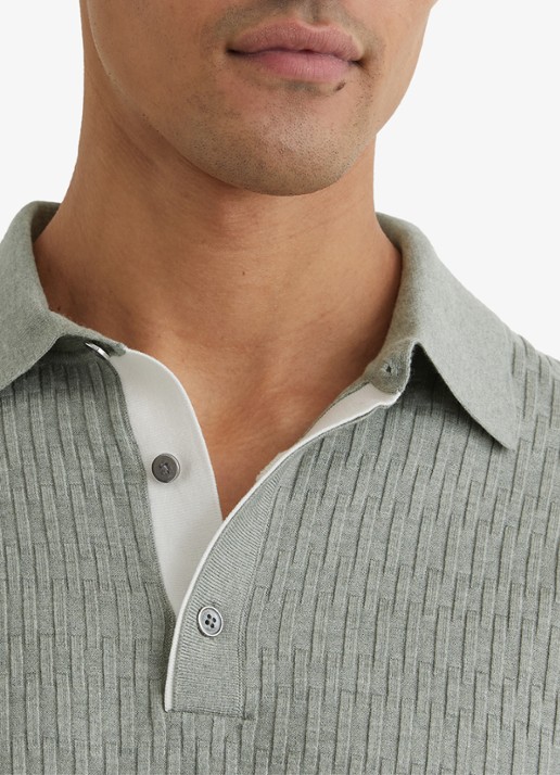Reiss Era polo met structuur