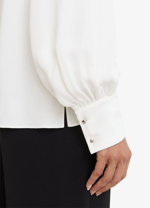 Reiss Estelle blouse met kant en strikdetail - detail 7 wit