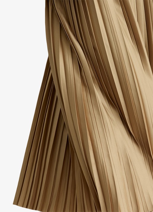 Reiss Eva midi rok met plooien - detail 3 goud