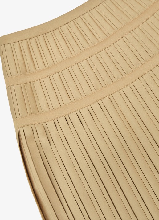 Reiss Eva midi rok met plooien - detail 4 goud