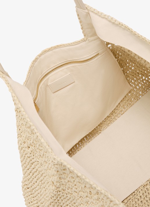 Reiss Evelyn strandtas met gevlochten detail  - detail 2 beige