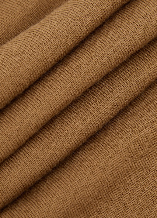 Reiss EVELYN Ultra-Soft Merino Wool Funnel-Neck Vest - detail 3 olijfgroen