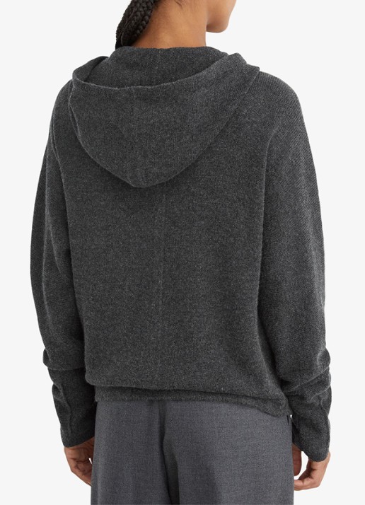Reiss Evie fijngebreid vest in kasjmierblend  - achterkant donkergrijs