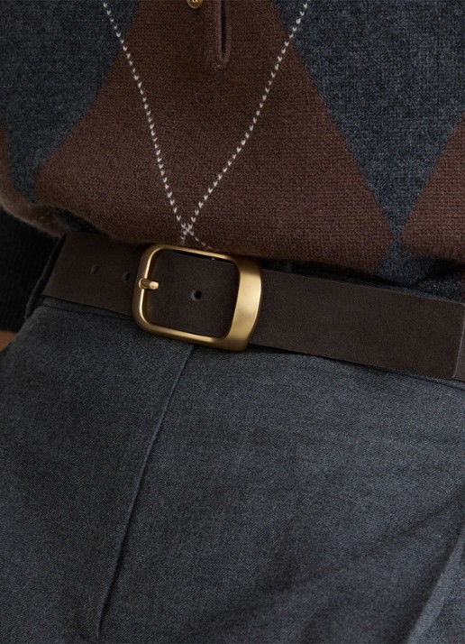 Reiss Evie riem van suède - detail 4 grijs