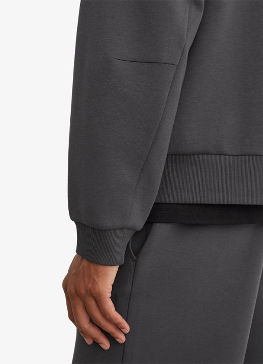 Reiss Falco hoodie met capuchon - detail 2 donkergrijs