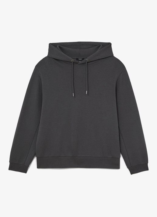 Reiss Falco hoodie met capuchon - voorkant 5 donkergrijs