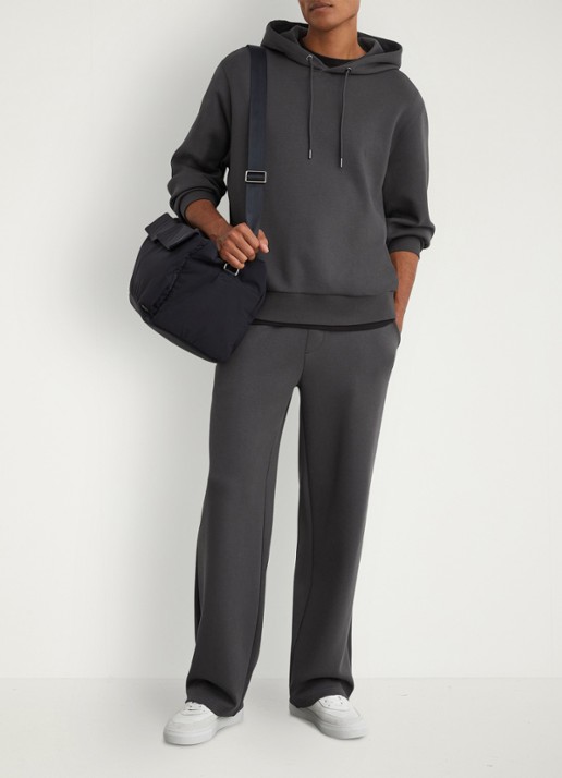 Reiss Falco hoodie met capuchon - voorkant 6 donkergrijs