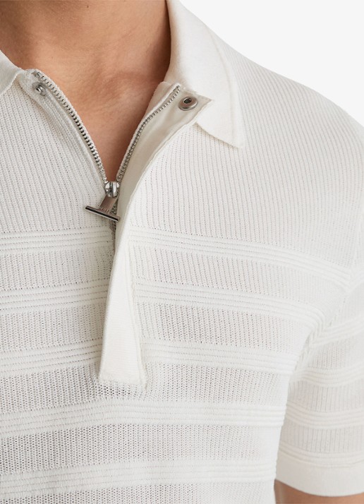 Reiss Falklands regular fit overhemd met structuur - detail 5 white / wit