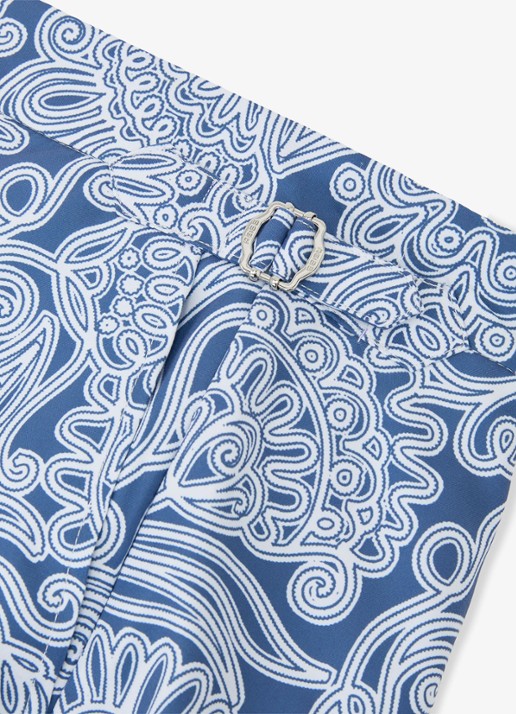 Reiss Fallow zwemshort met print - detail 4 airforce blue / blauw