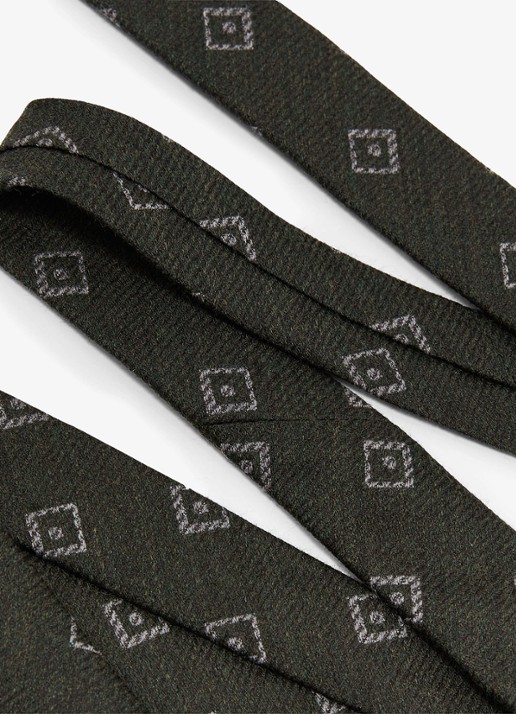 Reiss Fazio stropdas in wolblend - detail 2 groen