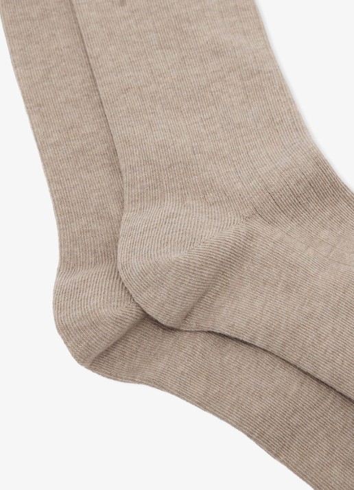 Reiss Felicia ribgebreide sokken  - detail taupe