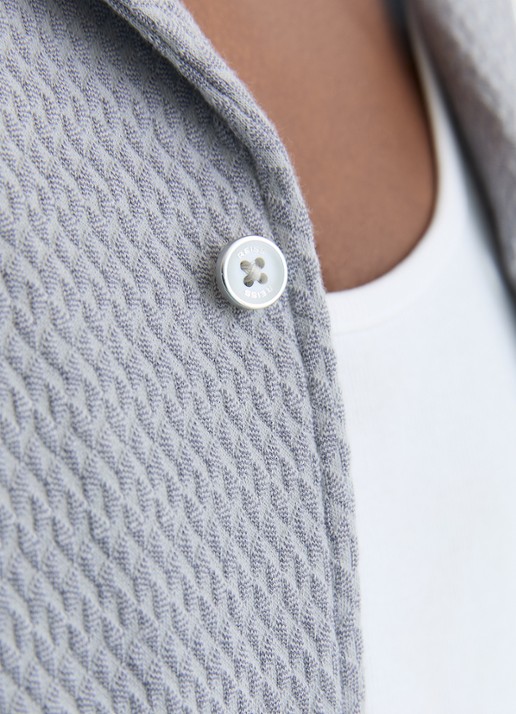 Reiss Felipe overhemd met textuur  - detail 4 lichtblauw