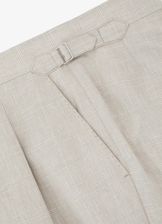 Reiss Finch tapered fit pantalon in linnenblend - detail 4 oatmeal / beige