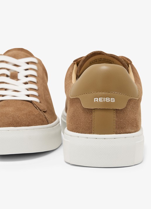 Reiss Finley sneaker van kalfssuède  - detail 5 camel