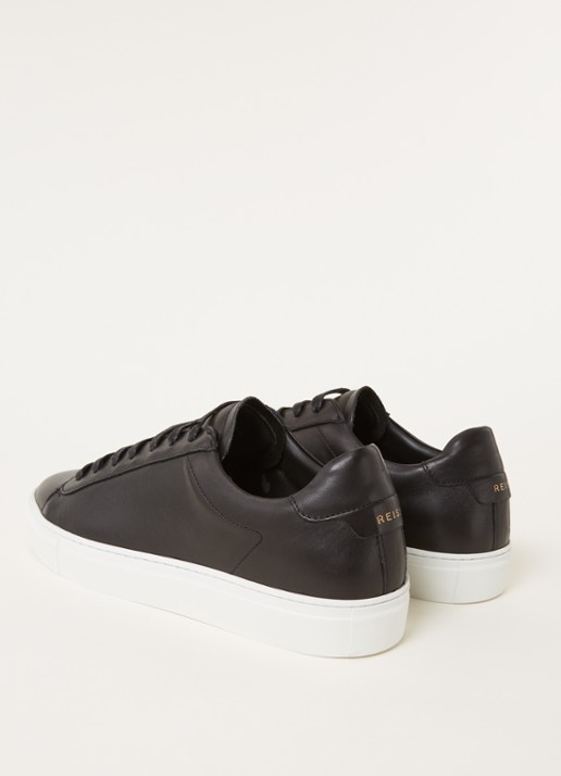 Reiss Finley sneaker van leer  - detail 3 zwart