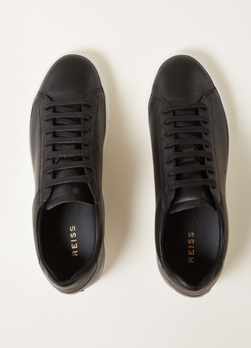 Reiss Finley sneaker van leer  - detail 4 zwart