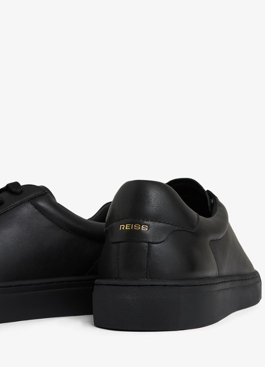 Reiss Finley sneaker van leer - achterkant 5 zwart