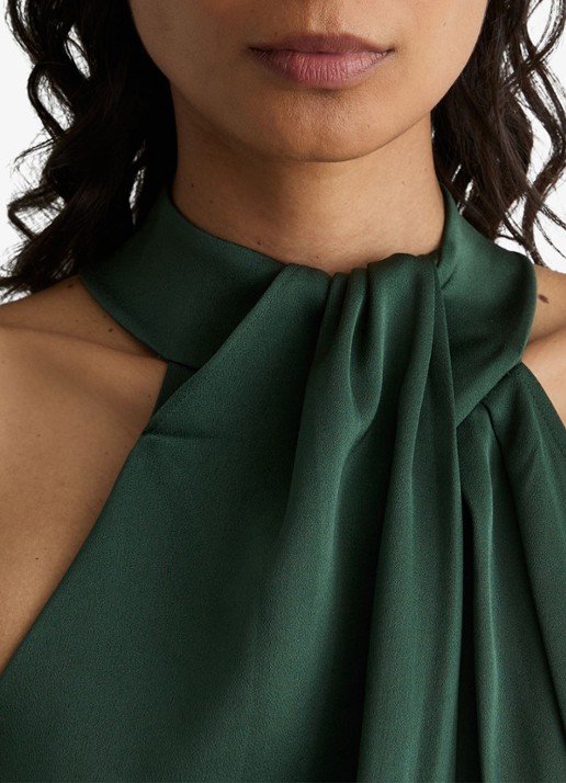 Reiss Finley wide leg jumpsuit met geplooid detail - detail 5 zeegroen