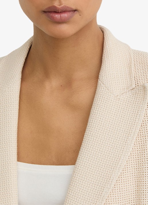 Reiss Fiore double breasted blazer met klepzakken - detail 4 beige