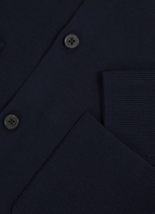 Reiss Fitzgerald fijngebreid vest met opgestikte zakken - detail 5 blauw