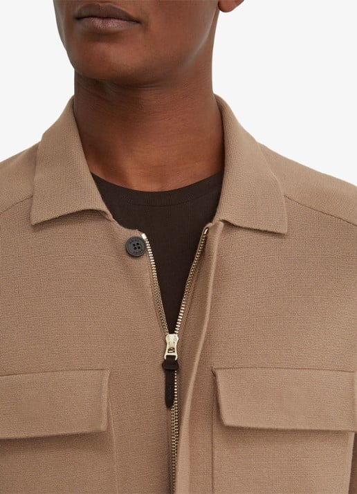 Reiss Fleetwood jack met borstzakken - detail 4 camel