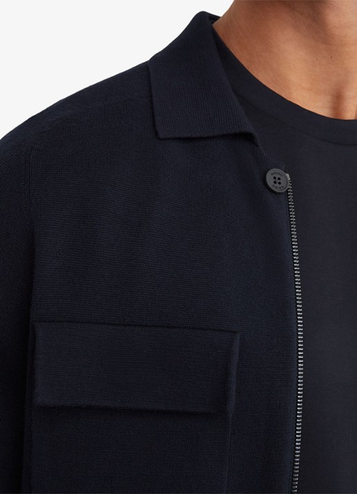 Reiss Fleetwood jack met borstzakken - detail 2 navy / blauw