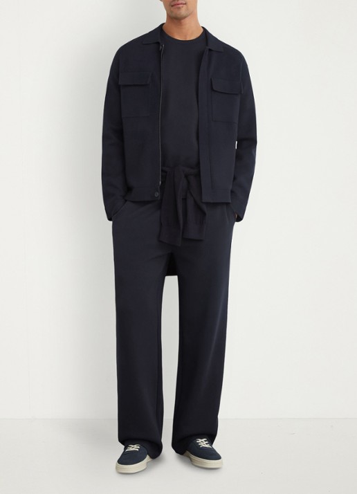 Reiss Fleetwood jack met borstzakken - voorkant 6 navy / blauw