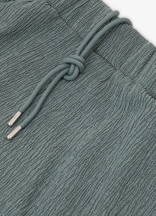 Reiss Flint regular fit korte broek met structuur - detail 6 dark sage / groen