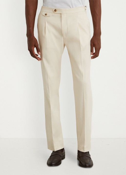 Reiss Float tapered fit pantalon met steekzakken - detail 3 beige
