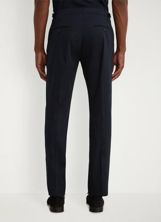 Reiss Float tapered fit pantalon met steekzakken - achterkant 3 navy / blauw