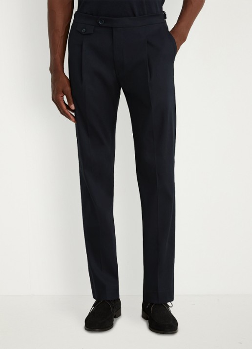 Reiss Float tapered fit pantalon met steekzakken - detail 4 navy / blauw